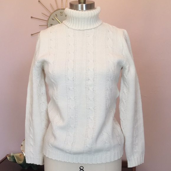 Vintage Sweaters - “Classic” Vintage Cable Knit Turtleneck Sweater